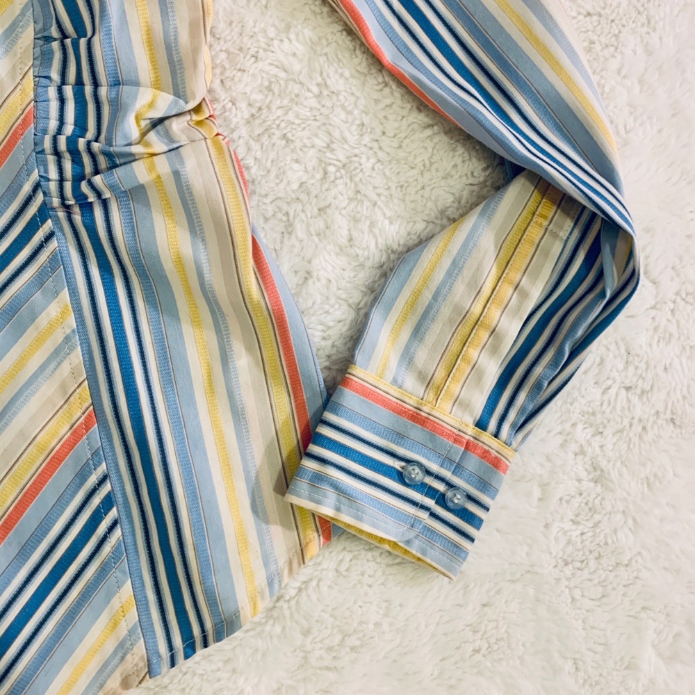 NEW YORK & COMPANY colorful striped blouse - Picture 4 of 4